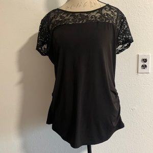 New York & Company Black Dressy Shirt Size XL